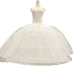 3-Hoop Brand New Wedding Ball Gown Crinoline Bridal Dress Petticoat Under skirt Wedding Buckram Dress Bridal Hoop Adjustable Seven Bone Skirt - Rent
