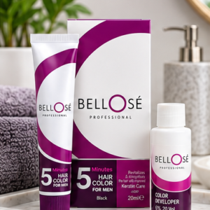 Bellose Permanent Hair Color| Ready to Use Hair Dye |Hair Gray coverage for Men 5 mts express hair color - Jet Black 1.0