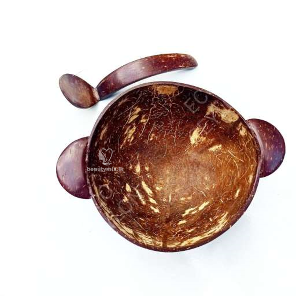Eco Friendly Coconut Shell Bowl With Coconut Shell Spoon |Sustainable Wooden Kitchenware - Image 2