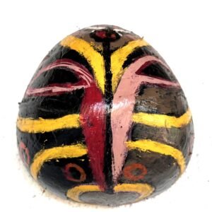 Traditional Global Indigenous Face Mask, Eco Friendly Hand Crafted Coconut Shell Mask