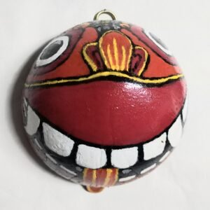 Traditional Sri Lankan Face Mask, Eco Friendly Hand Crafted Coconut Shell Mask