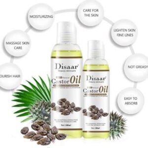 Organic Castor Oil, 100% Natural For Hair Growth Oil, Moisturizer & Whitening Skin Softer Multi-Purpose For Hair & Skin of Men & Woman