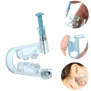 Ear Piercing With Ear Stud Manual Disposable Safe Asepsis Nose Belly Button Piercing Kit Tool