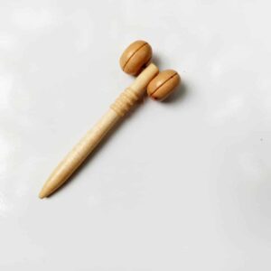 100% Eco Friendly Wooden Face Massage Roller Ayurvedic Body Massage Face Massage Roller (4 inches)