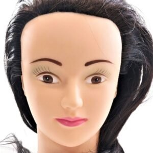 Natural Hair Dummy Hairdresser Training Mannequin Doll Head For Styling & Cutting- Black 27 Inches