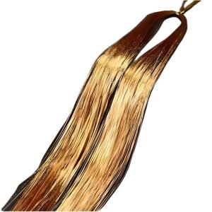 Colorful Hair Extension Hair Tinsel Strands Wire Hair Extensions Hair Tinsel Extensions Sparkling Shiny Hair Pieces For Woman - Champagne