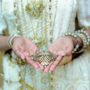 Modern Kandyan Jewelry Set Bridal Jewelry Set Wedding Jewelry Dull Gold Set for RENT