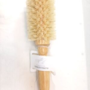 Round Brush For Blow Drying & Hair Styling | Roller Hair Brush With Nylon Bristles & Wooden Handle For Men & Women - Wooden No.2 (Large 24x8x24))