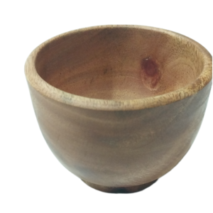 Eco Friendly Natural Mahogany Wood Bowl | Premium Mahogany Wood Dessert Bowl Ice Cream Bowl