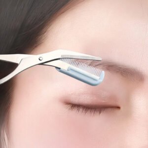 Safe Eyebrow Trimmer| Stainless Steel Eyebrow Scissors with Comb |Eyebrow Shaping Makeup Tools