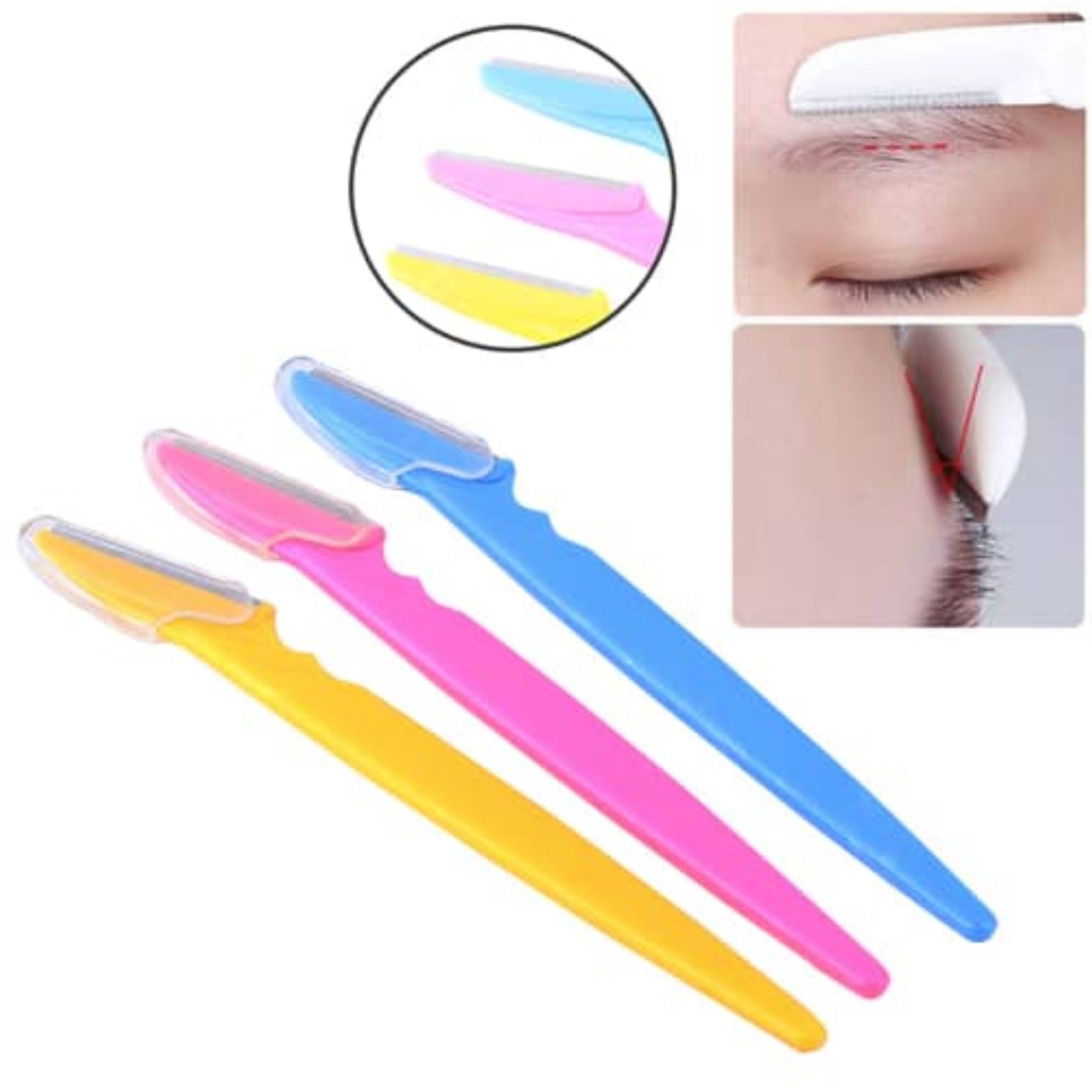 Eyebrow Razor, Facial Razor, Exfoliating Face With Stainless Steel Safety Cover for Sensitive Skin - Image 2
