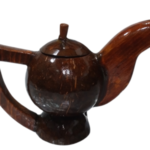 Eco Friendly Coconut Shell & Solid Wood Teapot, Reusable Natural Wood Household Tea Kettle