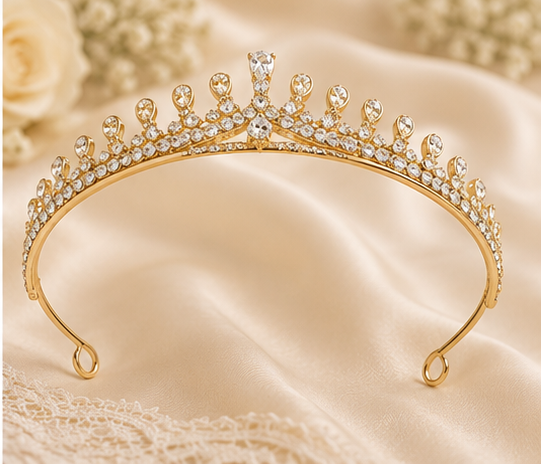 Princess Crown Silver Tiara |Full Crown Crystal Tiara Headband |Princess Rhinestone Tiaras and Crowns
