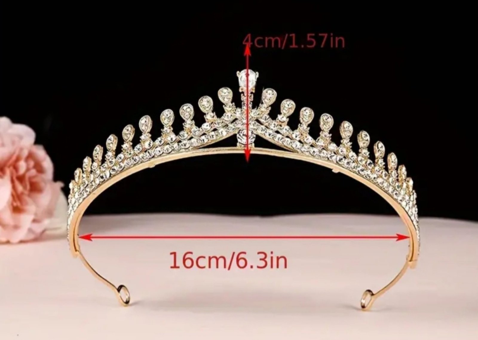 Princess Crown Silver Tiara |Full Crown Crystal Tiara Headband |Princess Rhinestone Tiaras and Crowns - Image 6