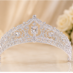 Princess Crown Silver Tiara |Full Crown Crystal Tiara Headband |Princess Rhinestone Tiaras and Crowns