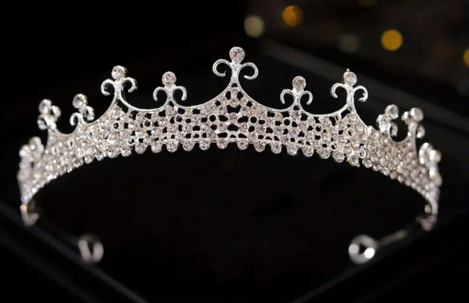 Princess Crown Silver Tiara |Full Crown Crystal Tiara Headband |Princess Rhinestone Tiaras and Crowns - Image 6