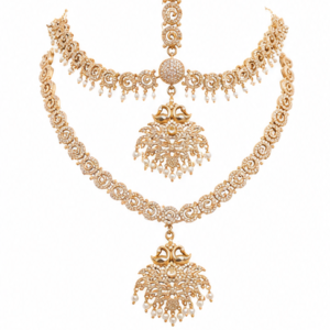 Bridal Neckless & Karamalaya | Modern Kandyan Jewelry |Bridal Jewelry Set for Rent