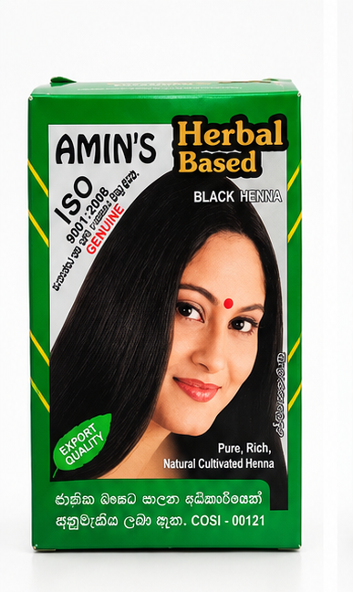 Amin's Black Henna Herbal Hair Color - Natural Semi-Permanent Hair Dye, Gray Coverage, Hair Care for Men & Women - Image 4