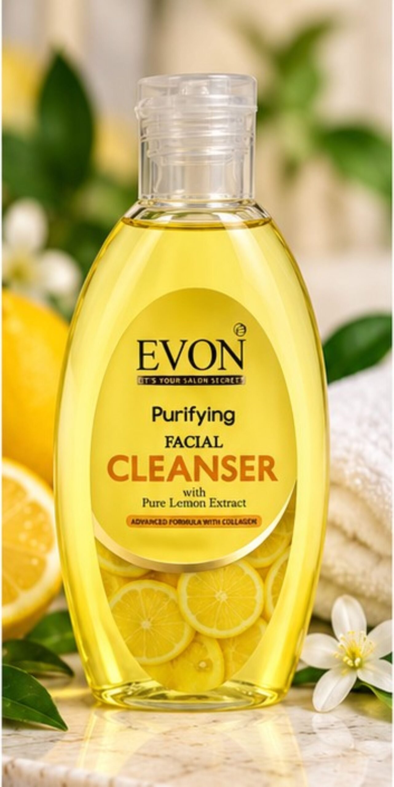 Evon Lemon Facial Cleanser | Deep Cleansing for Professional & Home Use 225ml - Image 4