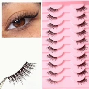 Natural Hand Made Half Eyelashes | Soft False Lashes | Beautymix -10 Pairs