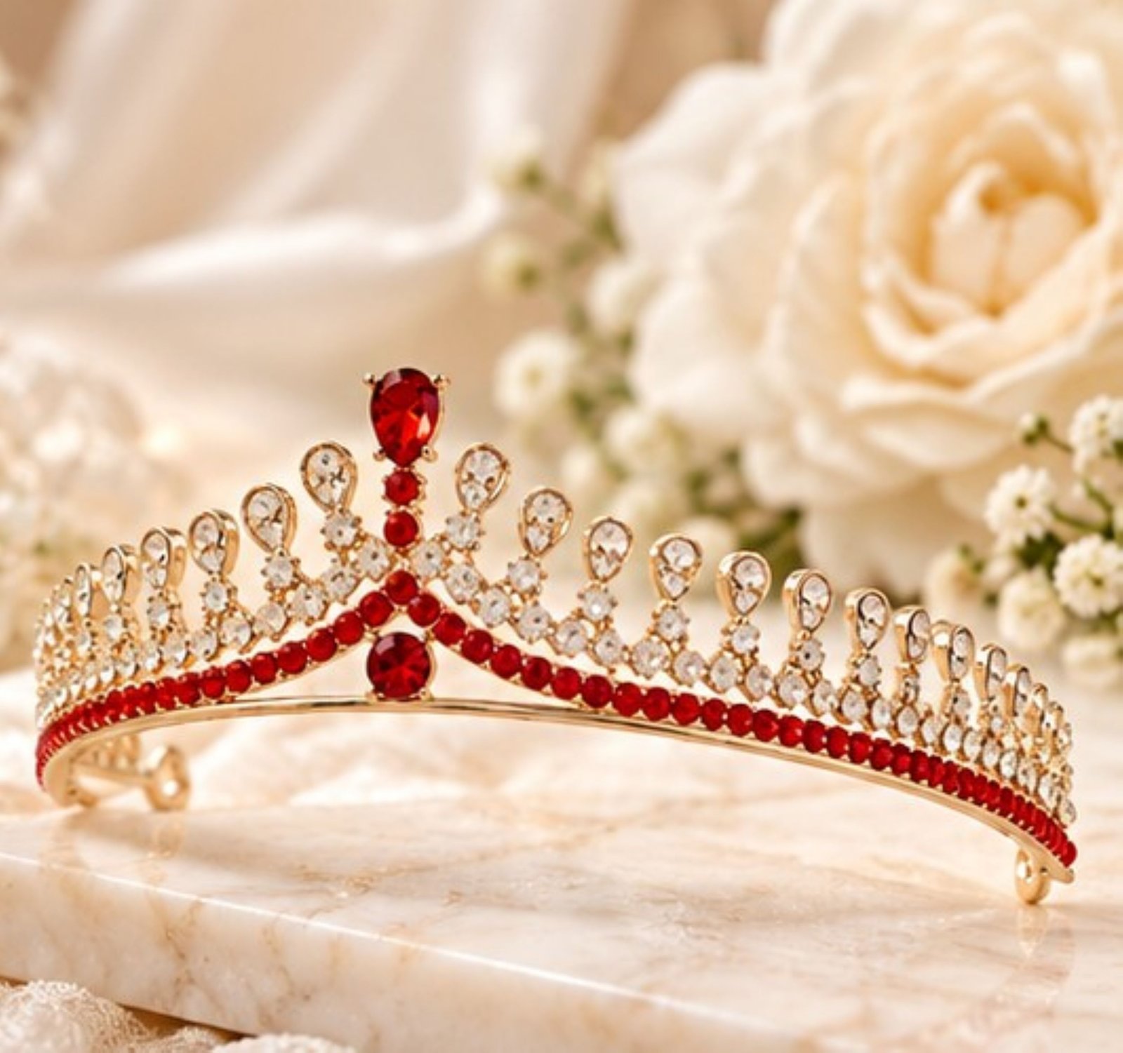 Crystal Princess Crown | Silver Tiara Crown| Crystal Tiara Headband| Princess Rhinestone Tiaras and Crowns - Image 6